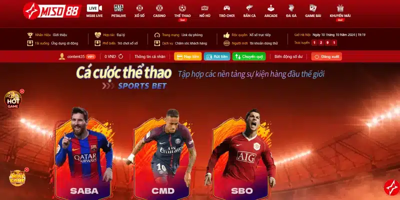 Dịch vụ cá cược thể thao Miso88 rất đa dạng